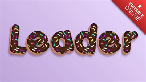 Leader Chocolate Donut Text Effect Generator