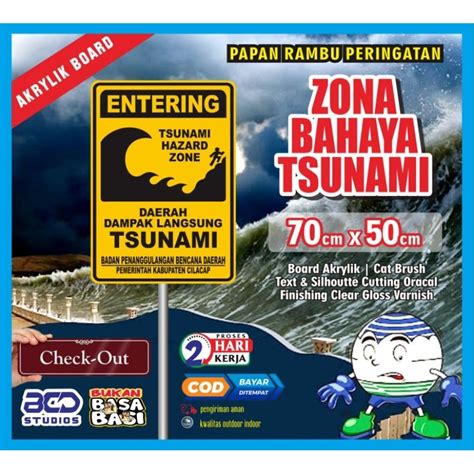 Jual Rambu Papan Peringatan Tsunami Shopee Indonesia