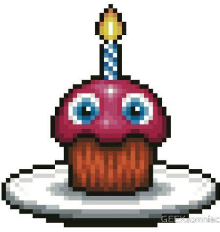 Fnaf Pixle Art Cupcake Pixel Art Pattern Pixel Art Melty Bead Designs