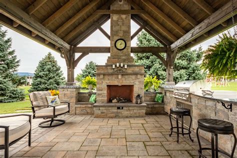 Outdoor Pavilion Area with Fireplace in PA