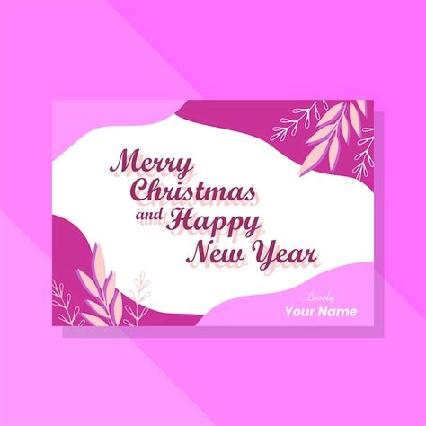 Joyeux Noël Et Nouvel An Cartes De Voeux Vecteur Premium