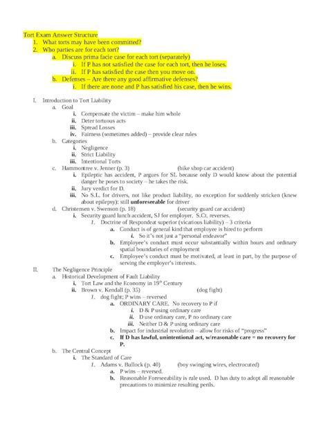 DOC Bowman Torts Outline PDFSLIDE NET