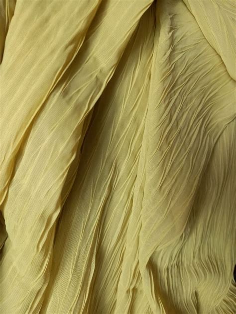 Pleated Chiffon Fabric By Yard Pear Polyester Lime Green Etsy