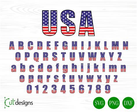 Usa Flag Font American Flag Font Usa Layered Letters Svg Files Cricut