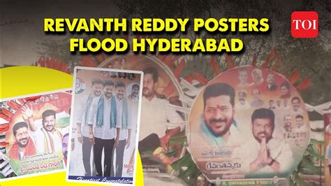 Revanth Reddy Latest News Hyderabad Walls Flooded With Posters Of