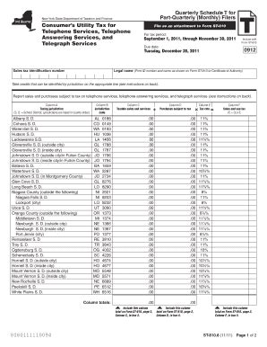 Fillable Online Tax Ny Form St Consumer S Utility Tax For