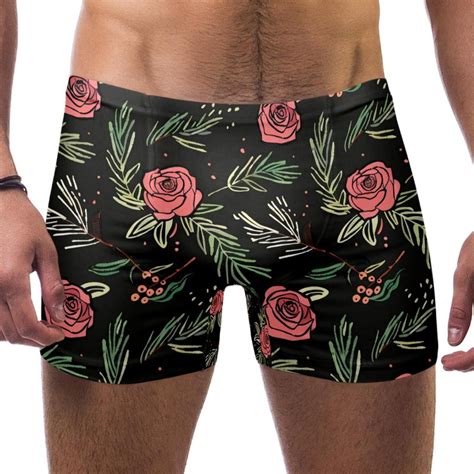 Jammers For Men Mens Bikini Swimwear Pastorable Cartoon Rose