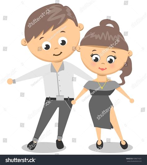 Dancing Couple Man Woman Dance Stock Vector Royalty Free 559671631