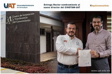 Rector Entrega Nombramiento Al Nuevo Director Del Cinotam Uat