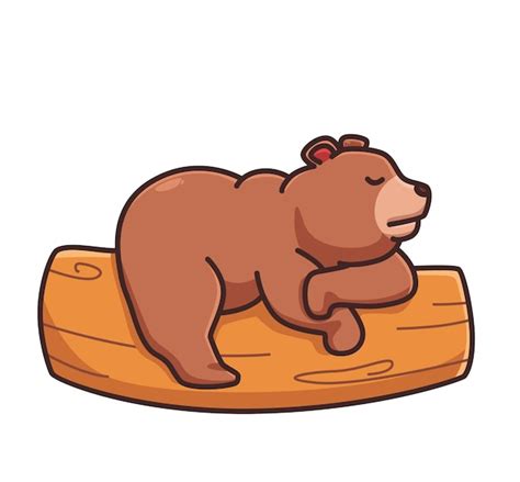 Free Vector Cute Bear Sleeping Cartoon Vector Icon Illustration