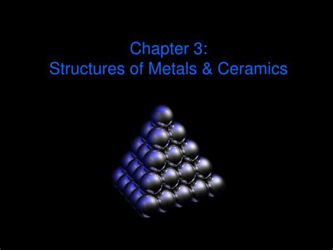 Ppt Chapter 3 Structures Of Metals And Ceramics Powerpoint Presentation Id 6596025