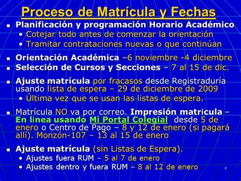 Orientaci N Para Consejeros Y Directores Proceso De Matr Cula Segundo