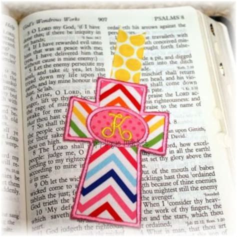 Machine Embroidery Design Applique Cross Bookmark by tmmdesigns