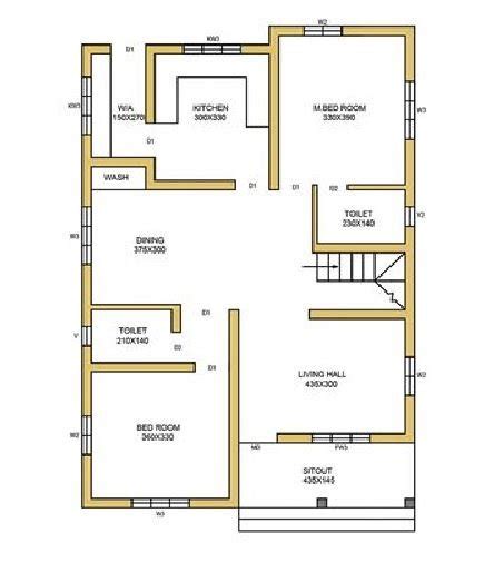 950 Sq Ft 2BHK Simple Modern Single Floor House And Free Plan Home