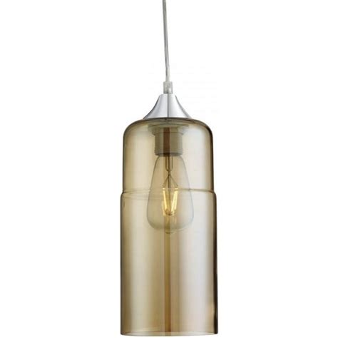 2159am Olsson Amber Glass Cylinder Pendant