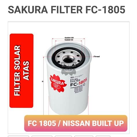 Jual FILTER SOLAR FUEL FILTER NISSAN BU FUSO BU 6D22 BAGIAN ATAS