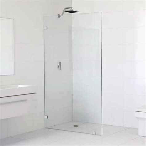 Frameless Bath Panel Shower Screen 10mm Fixed Glass Shelf 700x1450mm