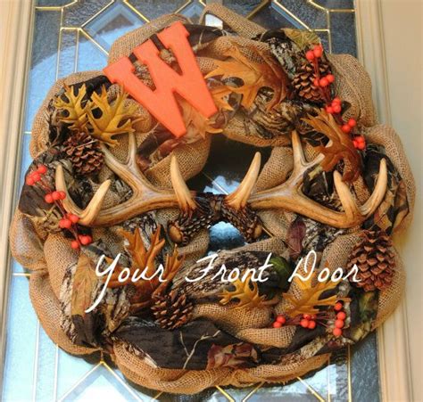 Hunter Wreath Fall Hunter Wreath Deer Antler Wreath Camouflage