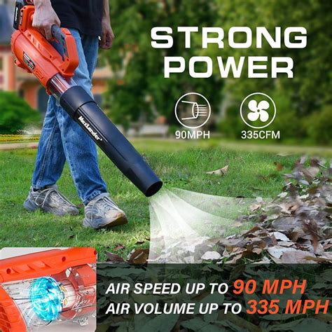 Maxlander 3 In 1 Cordless Leaf Blower And Vacuum With Bag Brushless Battery Powered Leaf Vacuum