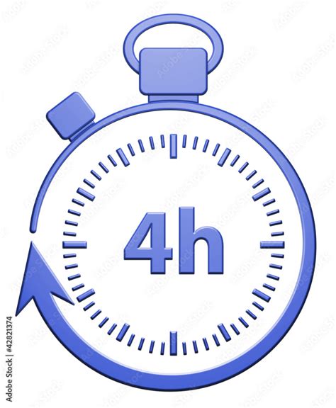 4H Chrono Bleu Stock Illustration Adobe Stock