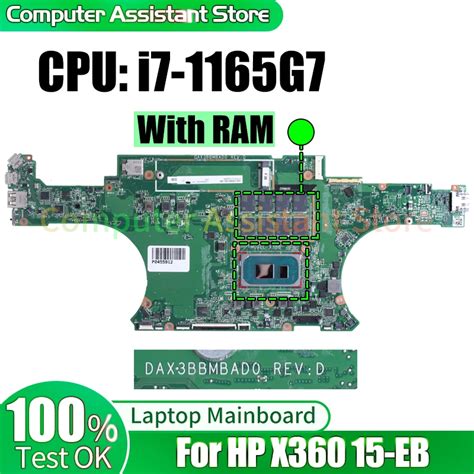 For Hp X Eb Laptop Mainboard Dax Bbmbad I G Notebook