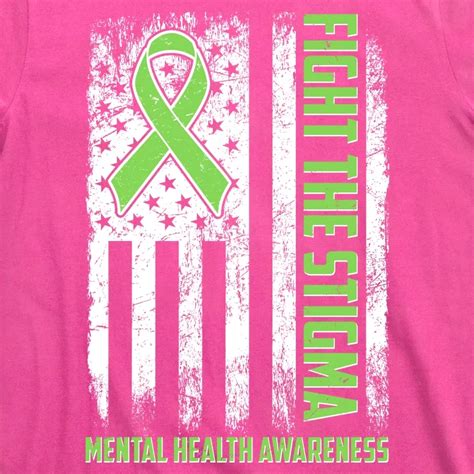 Fight The Stigma Mental Health Awareness Distressed Usa Flag T Shirt Teeshirtpalace