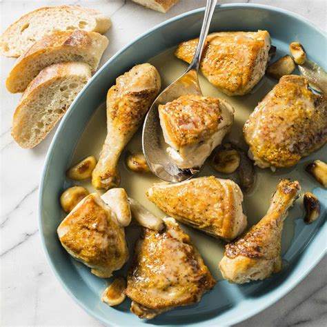 A Full Flavored Chicken Dish With Cloves Of Sweet And Nutty Garlic