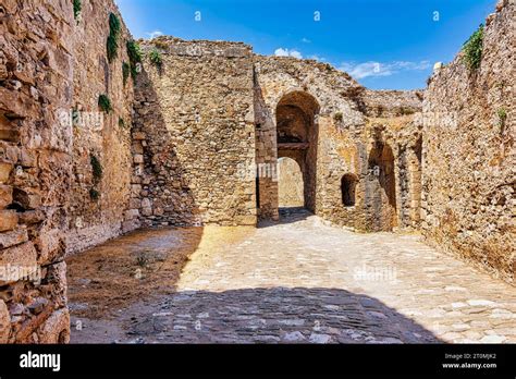 The Main Arched Entrance Gate Of Methoni Castle The Castle Is A