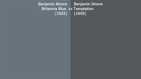 Benjamin Moore Britannia Blue Vs Temptation Side By Side Comparison