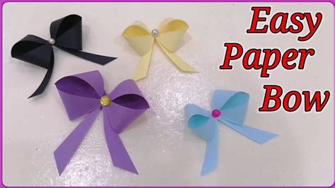 Origami How To Make A Paper Bow Ribbon Paper Papierbogen Youtube