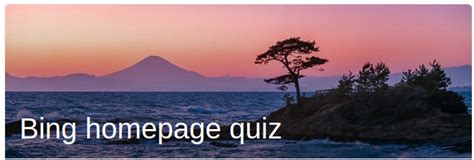 Bing Daily Trivia Quiz Mount Fuji