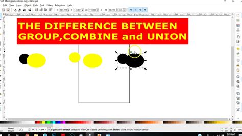 The Difference Between Group Combine And Union In Inkscape YouTube