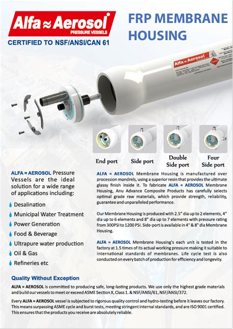 FRP MEMBRANE HOUSING Sahara Industry