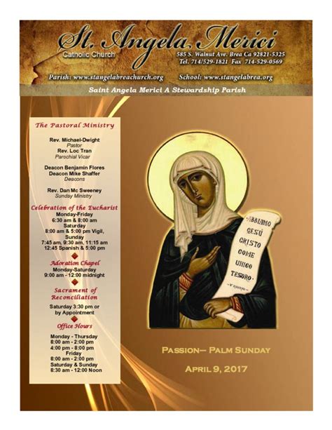 Bulletins • St Angela Merici Catholic Church