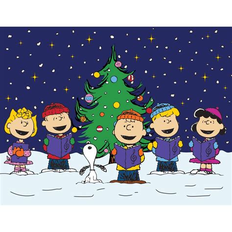 RoseArt - Peanuts Christmas - Christmas Caroling - 100