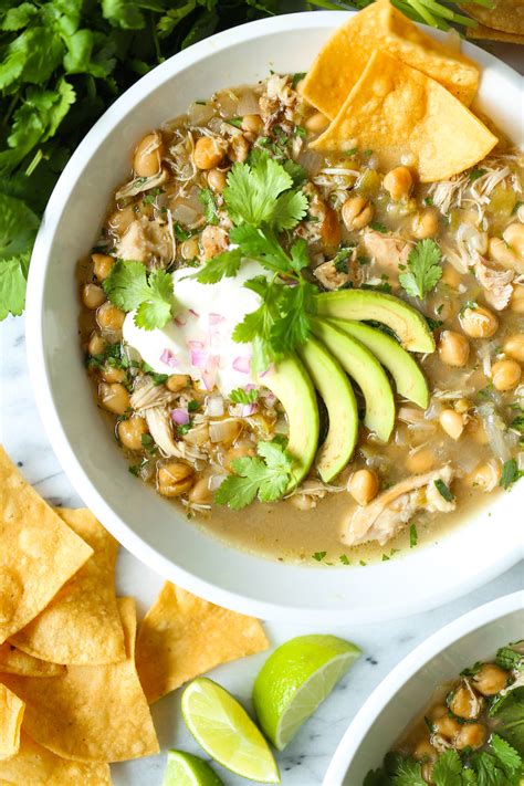 Slow Cooker White Chicken Chili Damn Delicious