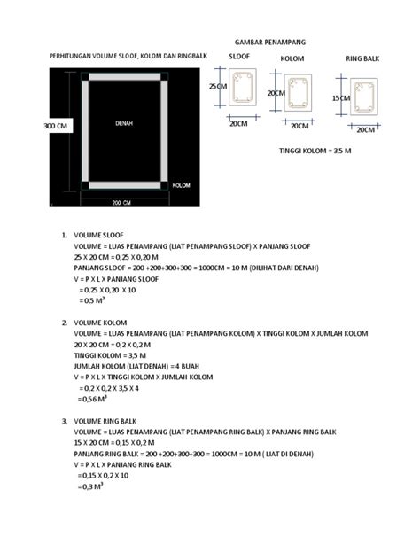 Perhitungan Volume Sloof Pdf