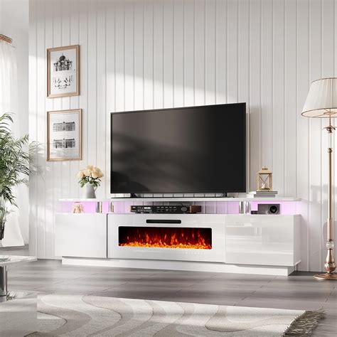 Amazon Amerlife Fireplace Tv Stand With Fireplace Modern