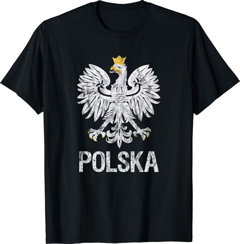 Polska Eagle T Shirt Vintage Style Poland Polish Pride Tee