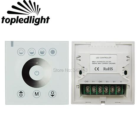 Channel Wall Mounted Single Color Touch Panel Led Controller Dimmer