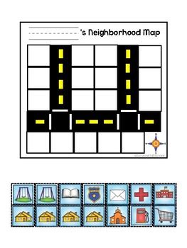 Neighborhood Map Activity by Bayoneta Bazaar | TPT