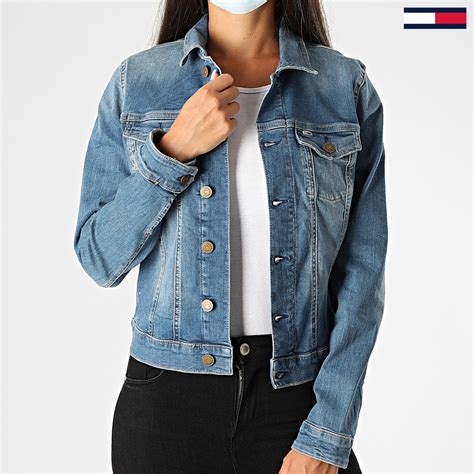 Tommy Jeans Veste Jean Femme Slim Trucker 8153 Bleu Denim