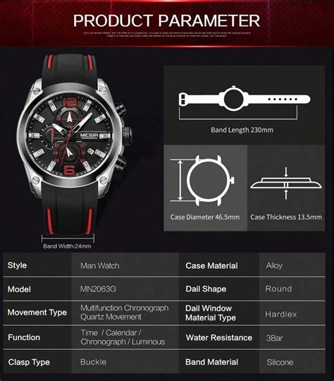 Megir Herrenuhr Top Marke Luxus Chronograph Automatisches Datum