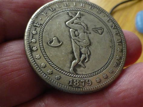 Hobo Dollar Coin Naked Couple Having Energetic Fun Etsy
