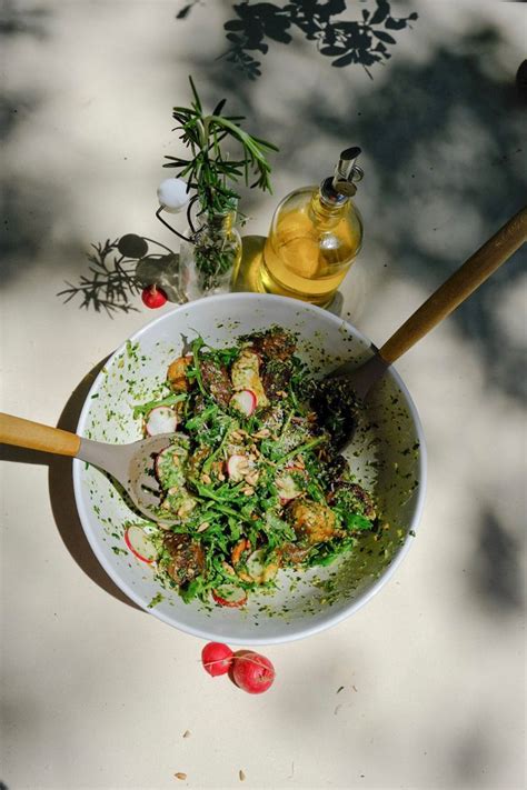 Arugula Pesto Potato Salad The Southern Millennial Arugula Pesto