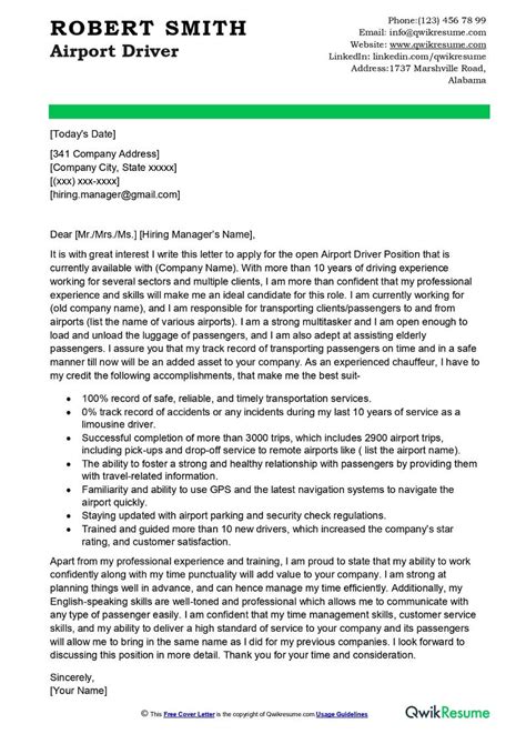 Courier Driver Cover Letter Examples QwikResume