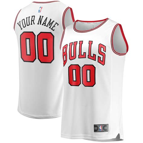 Youth Fanatics Branded White Chicago Bulls Fast Break Custom Replica ...