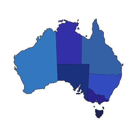 Mapa Detallado De Australia Ilustraci N Vector Icono Mapa De Australia