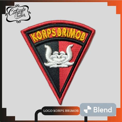 Jual Bordir Logo TERATAI KORPS BRIMOB Timbul Biasa Shopee Indonesia