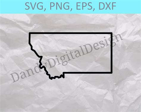 Montana State Outline SVG MT Outline SVG State Outline Cricut Or